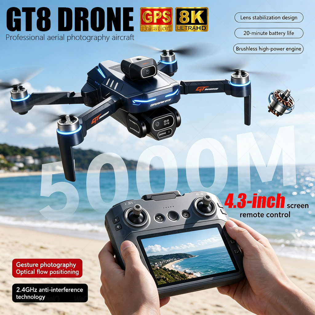 Drone Kit Professional - NEUE GT8 HD RC-Drohne 4K Professionelle